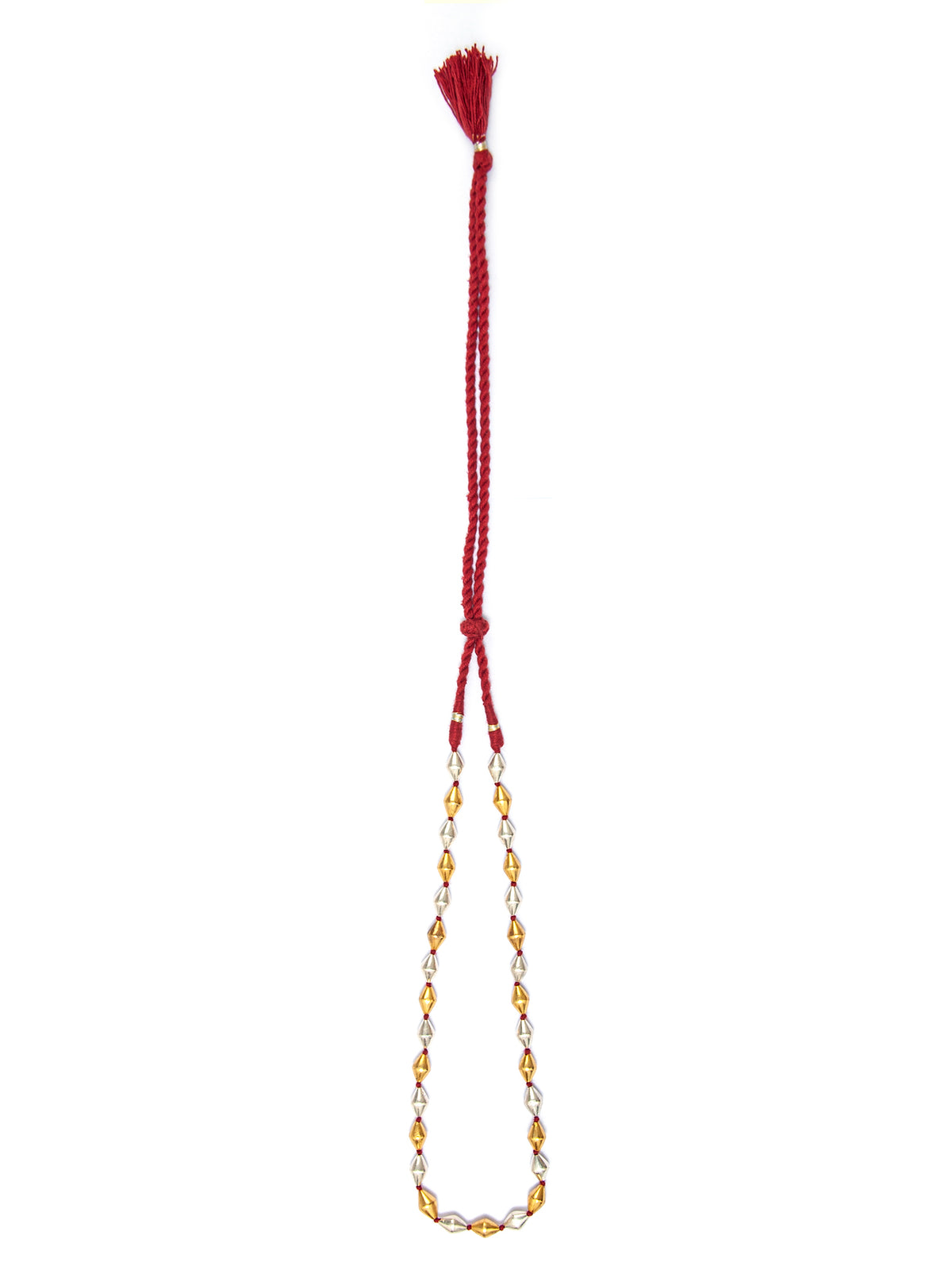 925 Sterling Silver Two Tone Big Dholki Necklace view 3