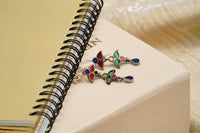 925 Silver Multicolor Glass Earrings view 1