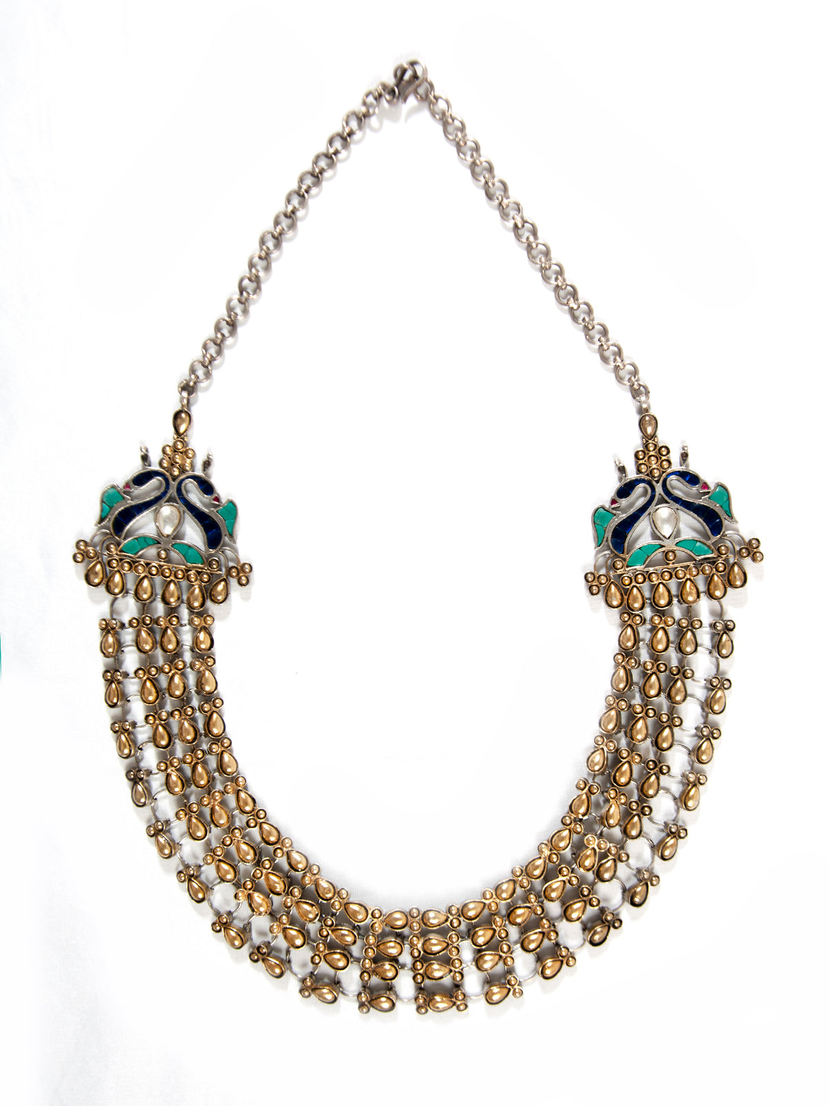 Svarnam Statement Kundan Necklace view 4