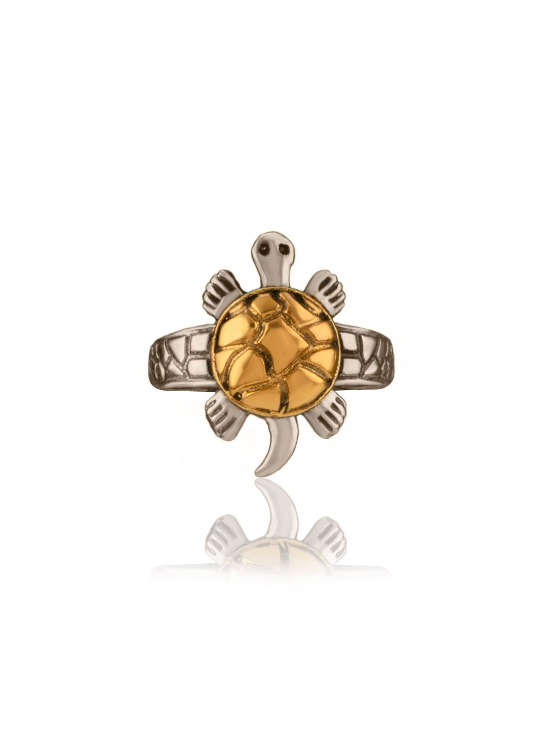 Tortoise Two Toned Adjustable Ring view 1