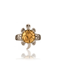 Tortoise Two Toned Adjustable Ring view 1