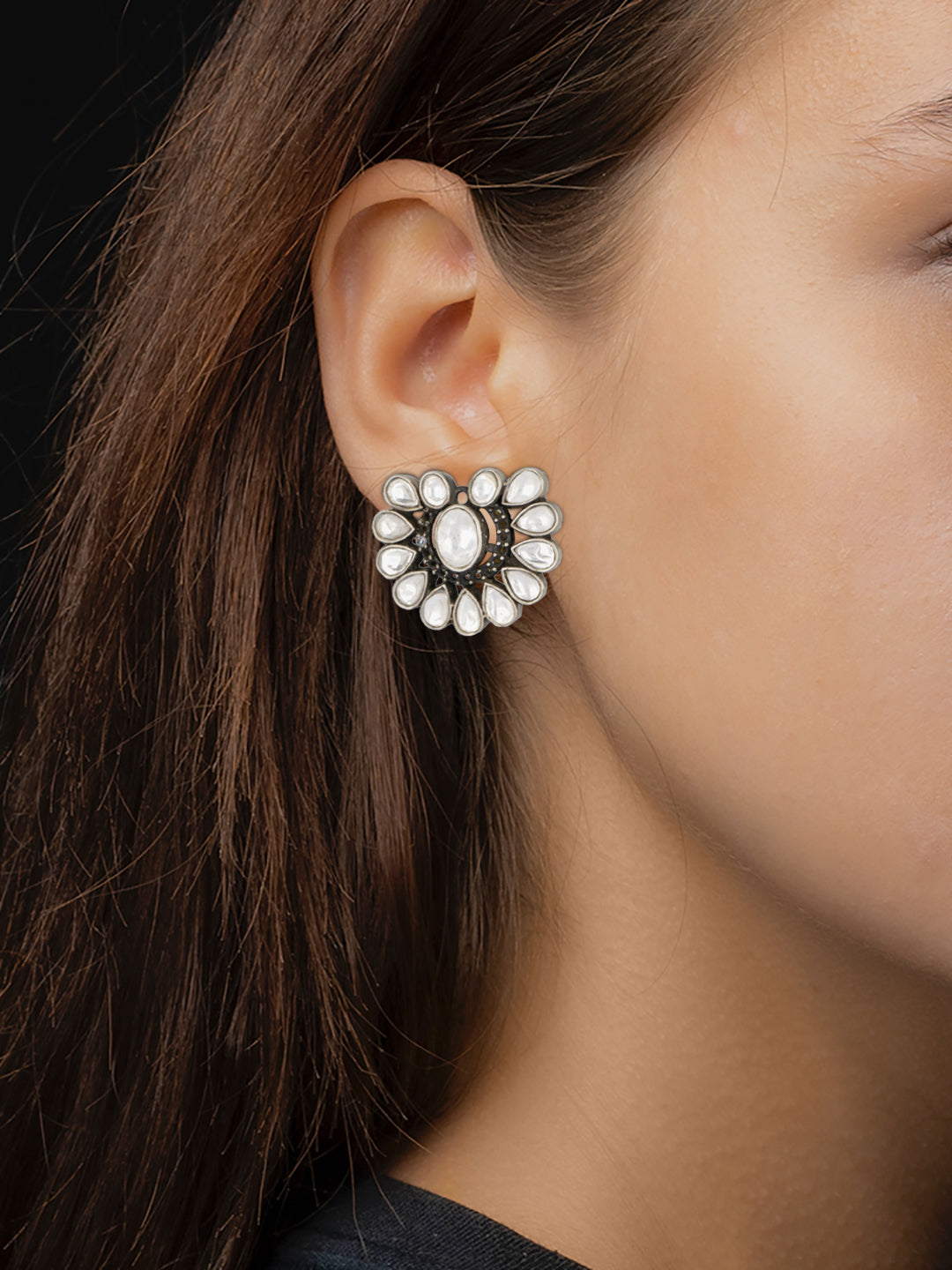 Small Pearl Studs view 3