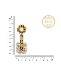 925 Sterling Silver Two Tone Twin Peacock Fusion Earringss view 4