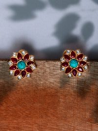Turquoise Ruby Bliss Studs view 3