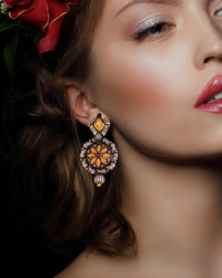 925 Sterling Silver Two Tone Earrings view 4