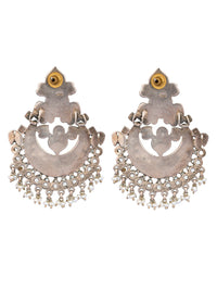 925 Sterling Silver Two Tone Meenakari Chaandbali view 5