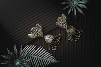 Tribal Twin Peackcok Silver Earrings with Jhumki view 3