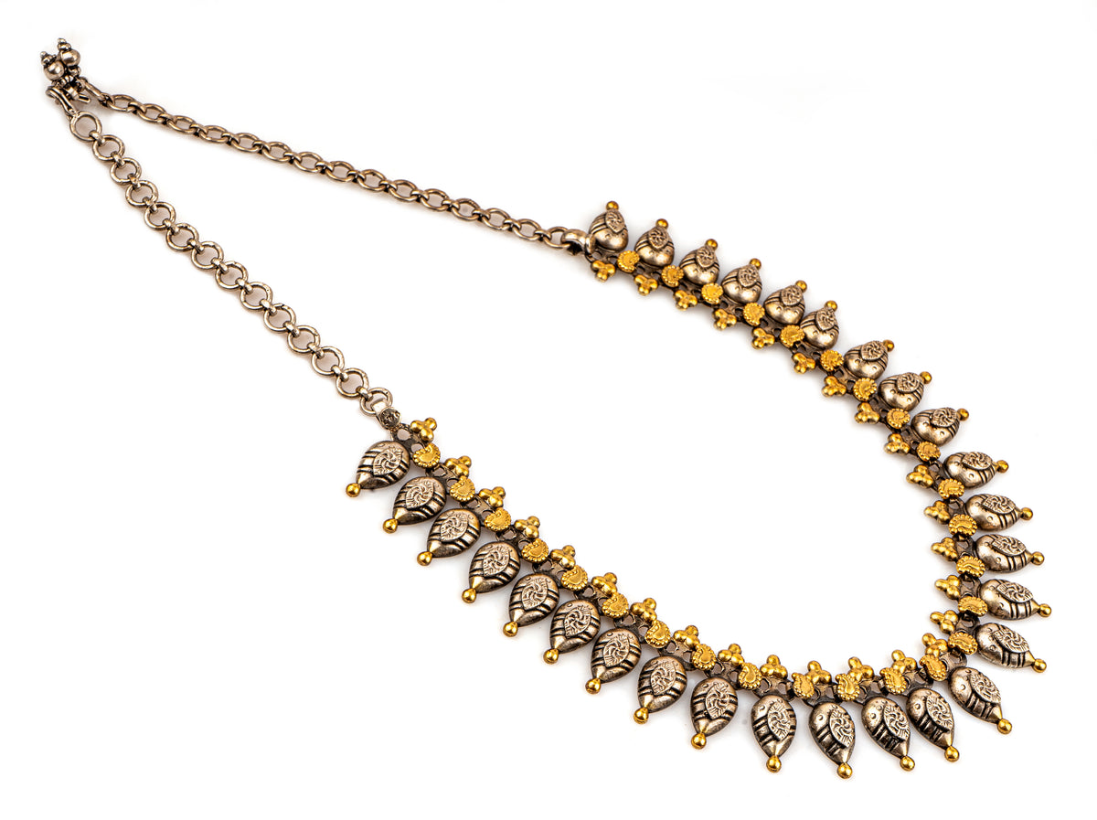 925 Sterling Silver Two Tone Paisley Necklace view 3