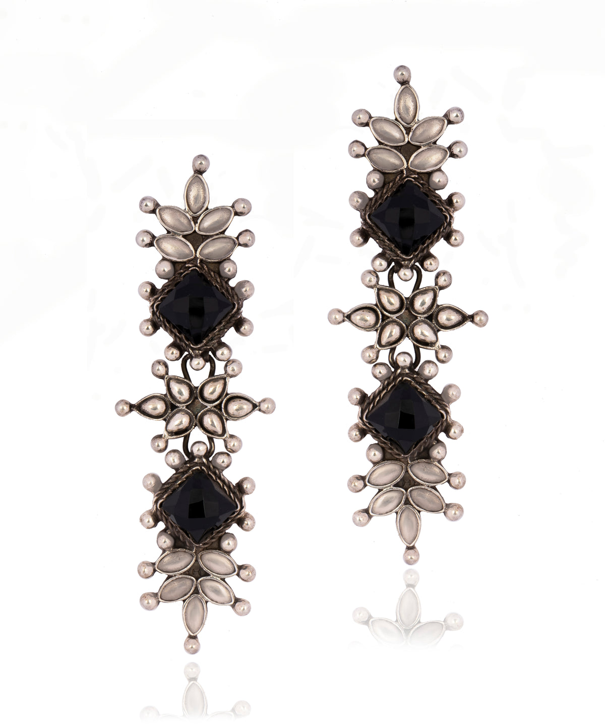 925 Sterling Silver Earrings with Black Onyx view 1