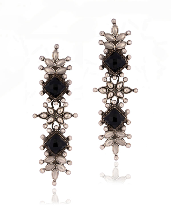 925 Sterling Silver Earrings with Black Onyx
