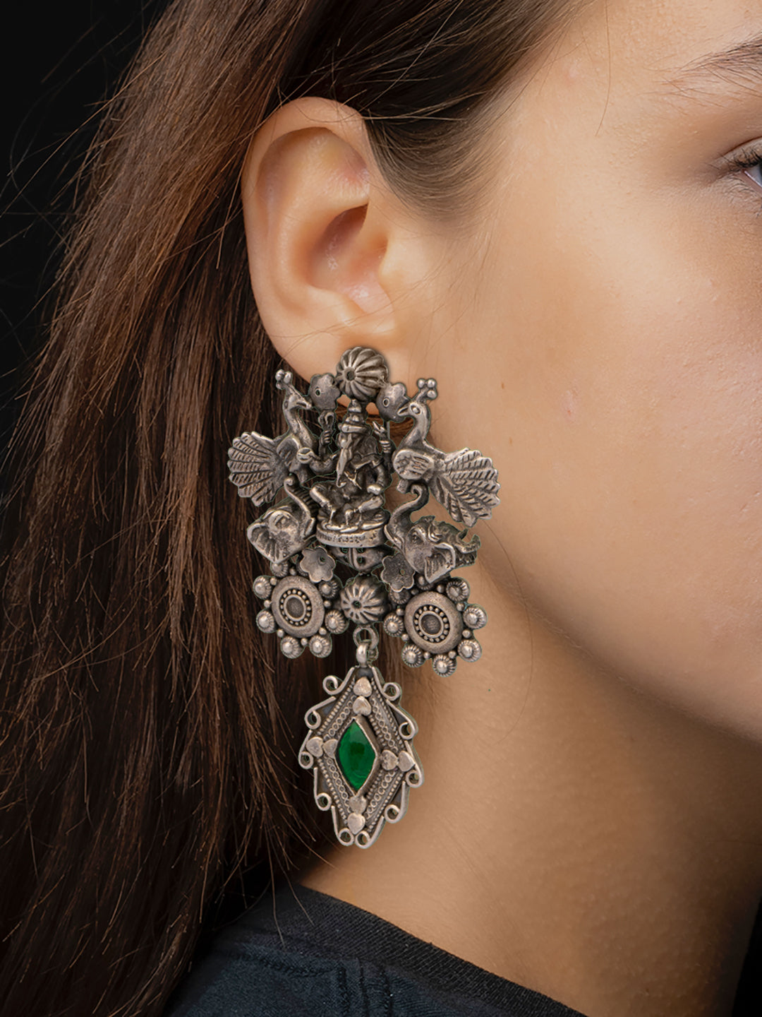 925 Sterling Silver Statement Earrings view 2