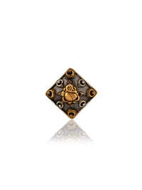 Two Toned Ganesha Adjustable Ring view 1