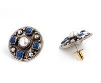 925 Sterling Silver Studs with Blue Lapis view 2