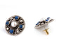 925 Sterling Silver Studs with Blue Lapis