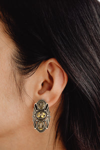 925 Sterling Silver Citrine Earrings view 2