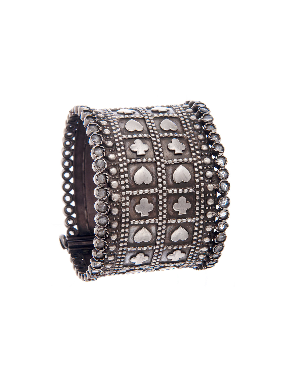 Silver Heart Design Bangle view 4