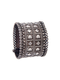 Silver Heart Design Bangle view 4