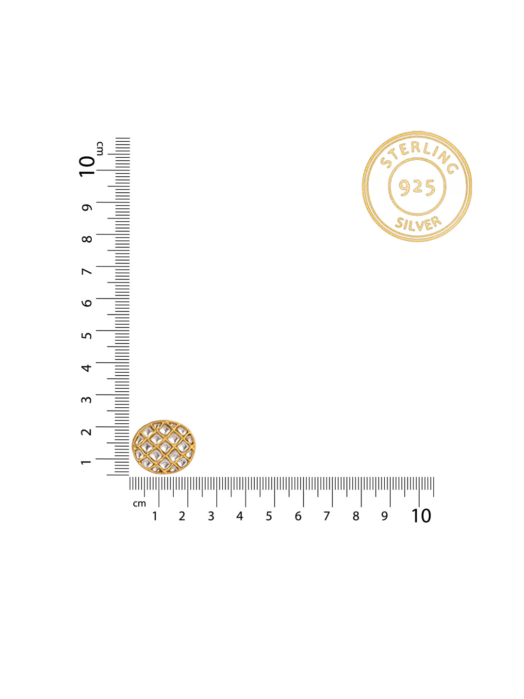 925 Sterling Silver Signature Kundan Studs view 4