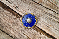 Blue and Yellow Meenakari Ring view 4