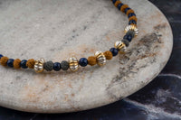 925 Sterling Silver Blue Lapis Beaded Multicolored Necklace view 5
