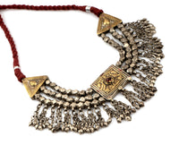 925 Sterling Silver Oxidized Two Tone Statement Necklace view 3