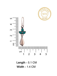 Silver Turquoise Everyday Danglers view 5