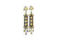 Silver Earrings with Yellow Glass - Neeta Boochra Jewellery