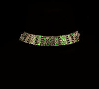 925 Sterling Silver Neckalce with Fine Glass Work view 1