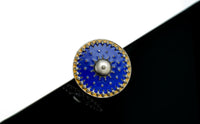 Blue and Yellow Meenakari Ring view 3