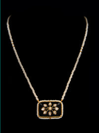 Gold Plated Black Onyx Pearl Necklace view 5