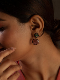 Aurora Amethyst Studs view 1