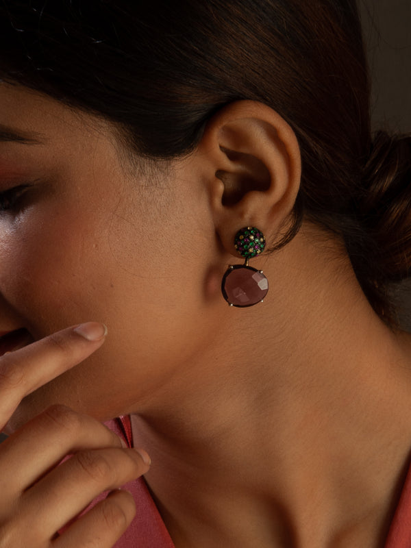 Aurora Amethyst Studs