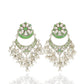 925 Silver Signature Green Kundan Chandbalis - Neeta Boochra Jewellery