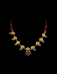 925 Sterling Silver Two Tone Necklace with Ruby view 1
