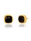 Black Onyx Gold Plated Studs