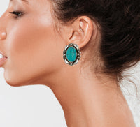 925 Sterling Silver Turquoise Studs view 5