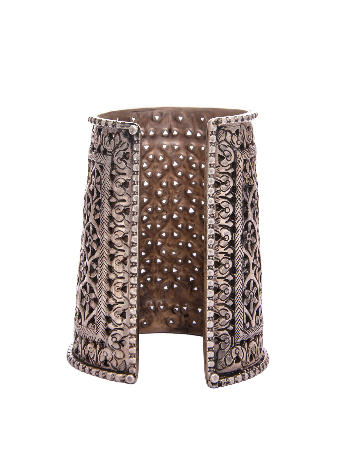 Silver Chitai Big Bangle view 3