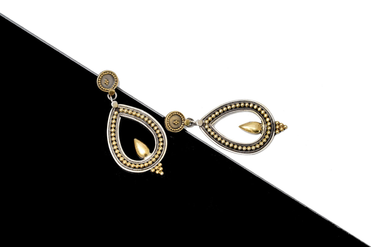925 Silver Two Tone Earrings view 2