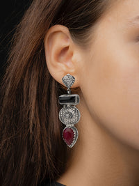 Ruby and Black Onyx Signature Earrings view 2