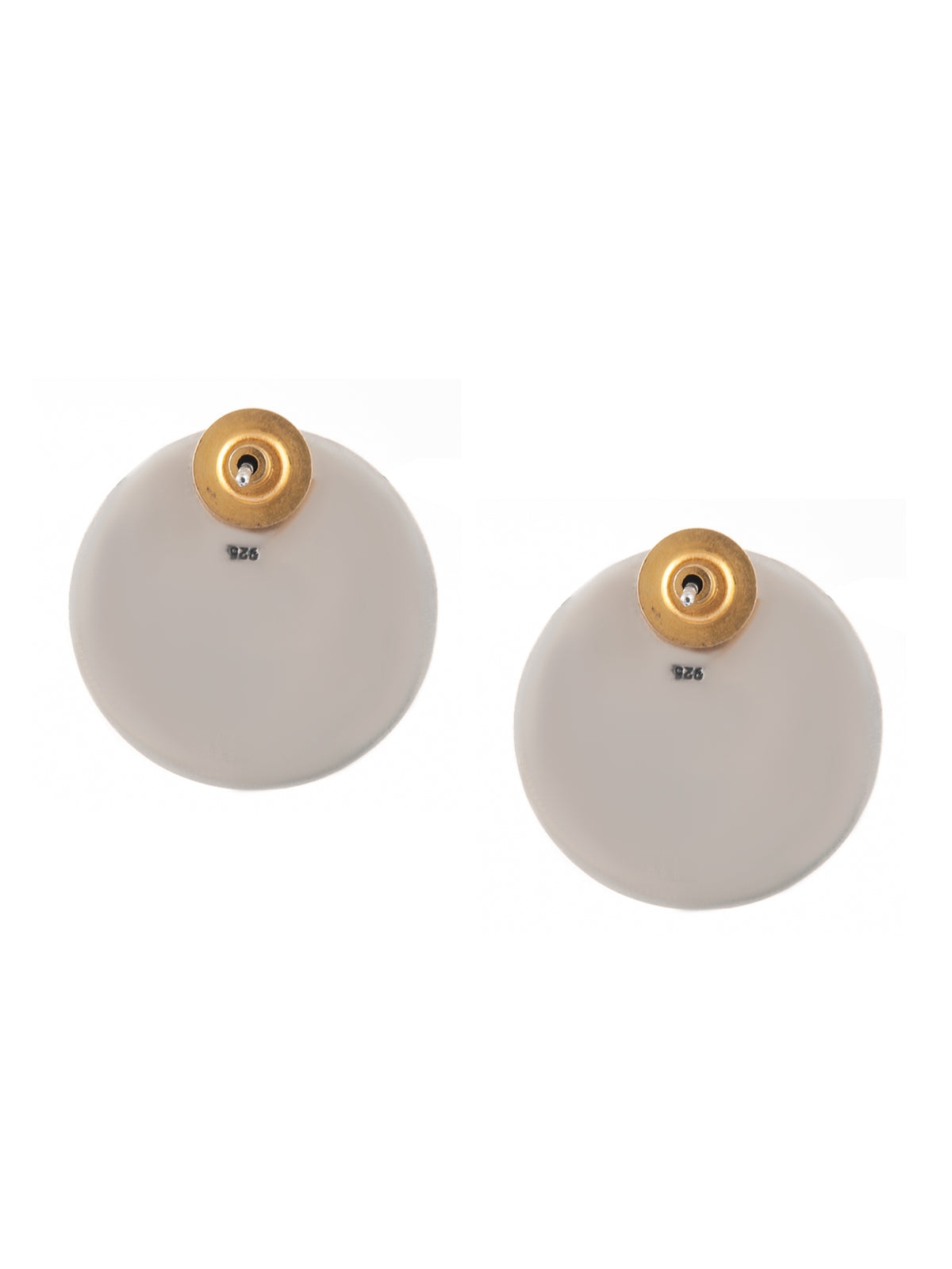 925 Sterling Silver Pink and White Kundan Studs view 5