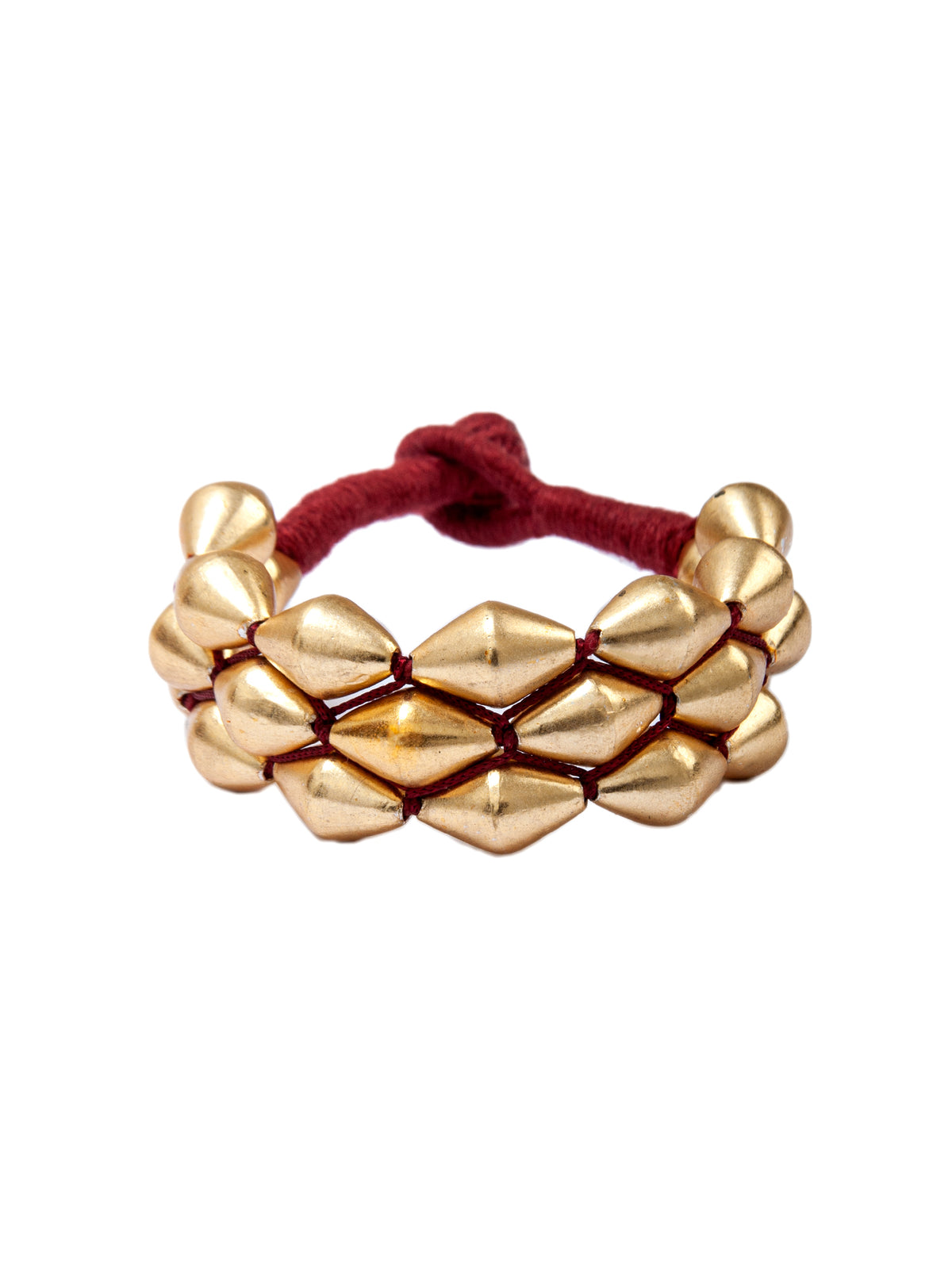 925 Sterling Silver Gold Plated Dholki Paunchi Bracelet (Dholki Bead Size – Big) view 3