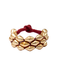925 Sterling Silver Gold Plated Dholki Paunchi Bracelet (Dholki Bead Size – Big) view 3