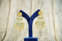 925 Silver Gold Plated Green Signature Chandbalis view 5