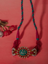 Svarnim Festive Turquoise Ruby Choker view 2