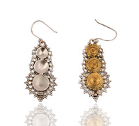 925 Sterling Silver Two Tone Rawa Danglers view 2