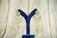 925 Silver Signature Green Kundan Chandbalis view 4