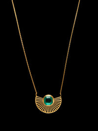 Svarnam Emerald Lightweight Necklace view 3