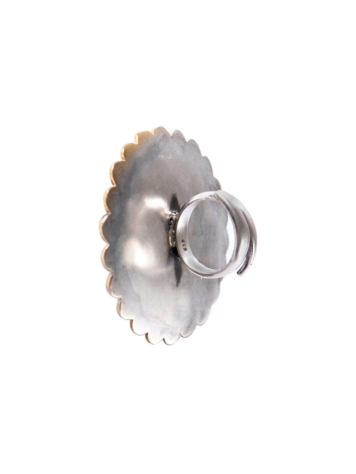 Svarnam Flower Adjustable Ring view 5