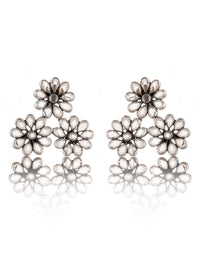 925 Sterling Silver Earring with Checker Crystal view 2