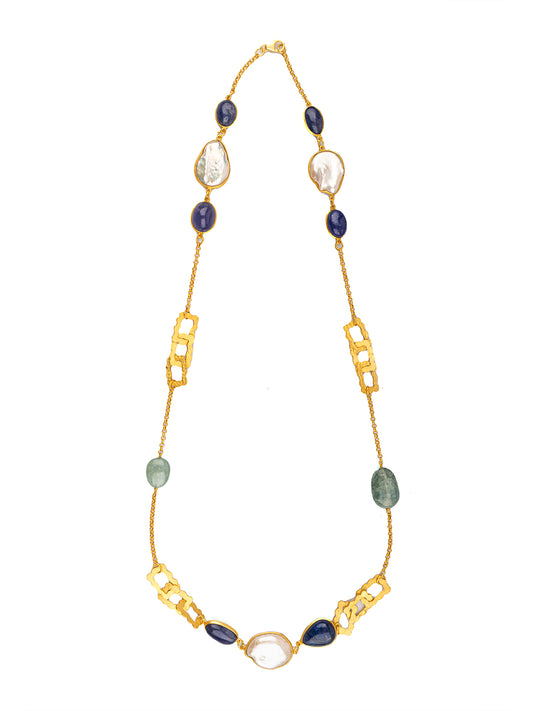 Multicolored Modern Gold Plated Necklace